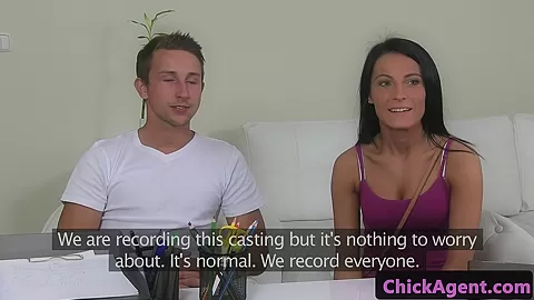 Euro casting babe cockriding at sex audition