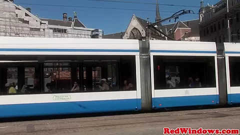 Punk dutch hooker riding tourist cock