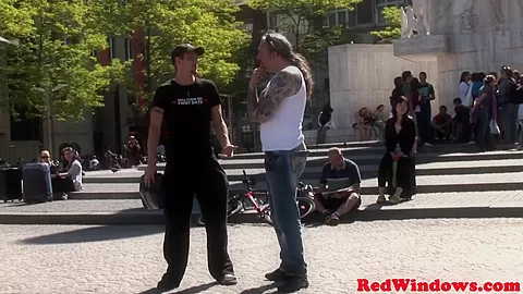 Punk dutch hooker riding tourist cock