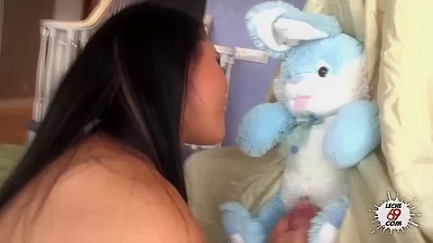 Asian teen 18+ gets a bunny