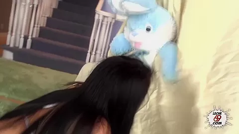 Asian teen 18+ gets a bunny