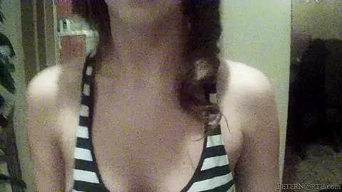 Delicious brunette teases and gets a big facial