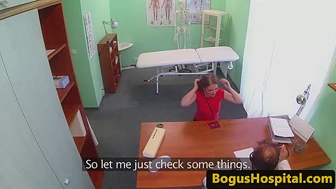 Smalltitted patient jerking off doctor