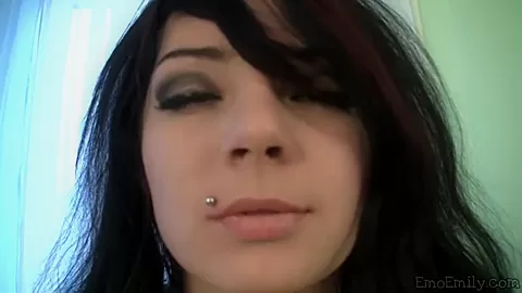 Tiny goth teen 18+ solo rubbing