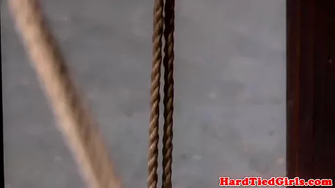 Breastbonded exotic sub caned on bigtits