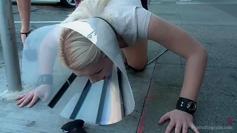 Squirting Blond Fuck Puppy is Eager to Please from her Hands and Knees
