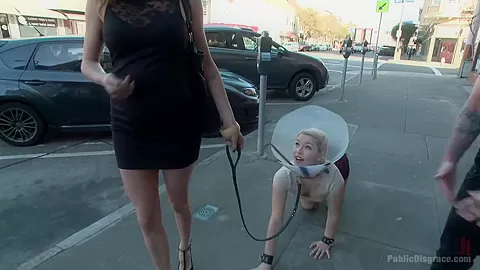 Squirting Blond Fuck Puppy is Eager to Please from her Hands and Knees