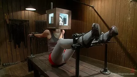 Pain slut surrenders to public ass pounding