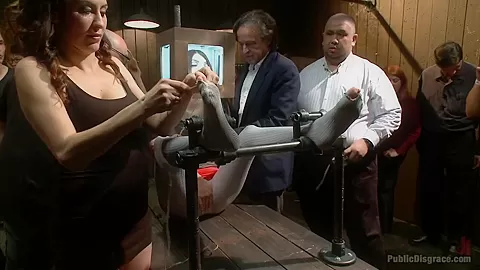 Pain slut surrenders to public ass pounding