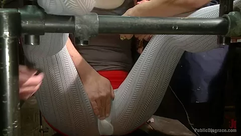 Pain slut surrenders to public ass pounding