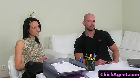 Casting agent trio with auditioning couple
