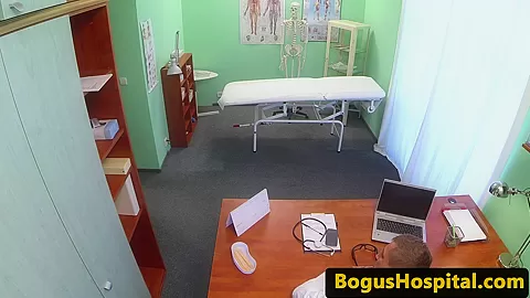 Nurse massaging patients big naturals