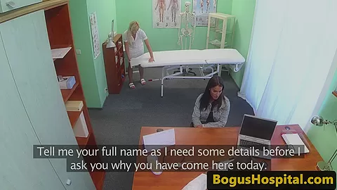 Nurse massaging patients big naturals