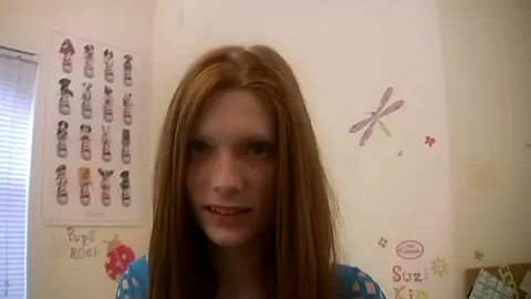 Ginger teen riding dick in pov