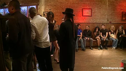Adorable little flirt gets fucked in public