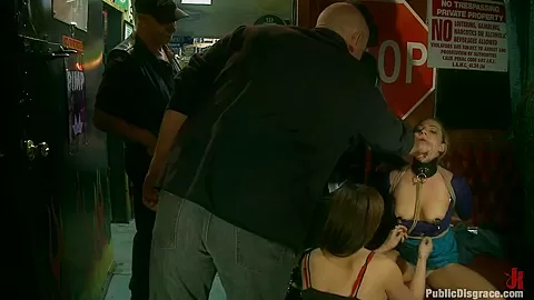 Tiny Blonde Fucked in a Biker Bar and Used as Human Ashtray