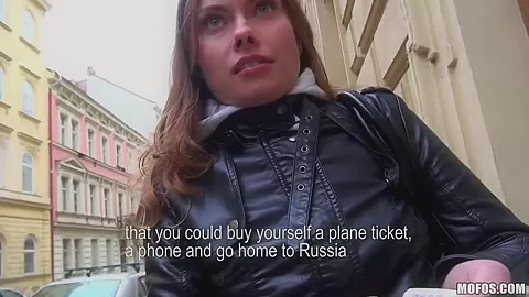 Rusian tourist girl needs a place to live and we have something for this babe
