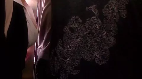 Bigtitted japanese sucking cock in public