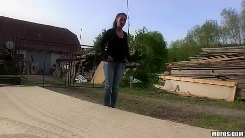 Awesome chick gets paid and assfucked outside