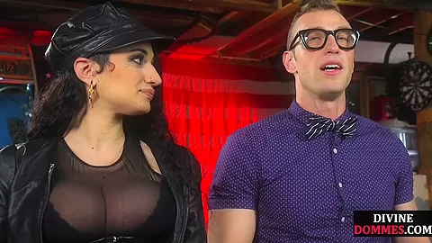 Femdom busty MILF teases her male sub with empty promises
