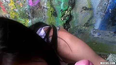 Brunette Aneta gets fucked hard under the bridge in the amateur POV scene