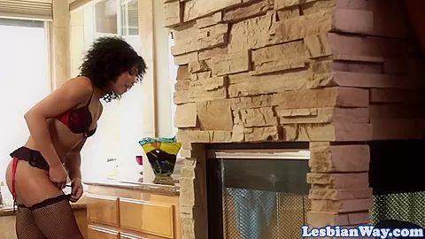 Ebony stepmom queens and scissors gorgeous babe