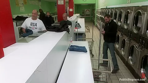 Filthy Whore Fucked at the Laundromat