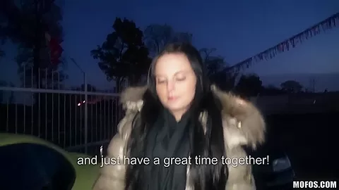 A young girl is offered cash for sex in a lot