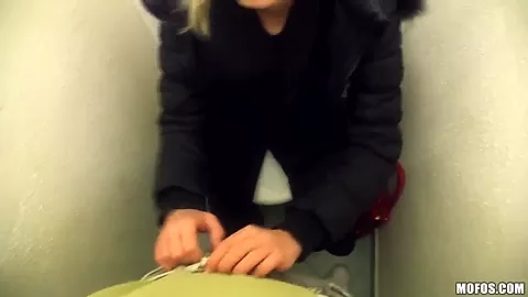 Nasty clothed blondie is sucking big stiff dick