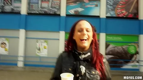Young redhead Terry Palomino reveals her tits
