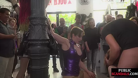 Pathetic babe to group public rimjob n deepthroating