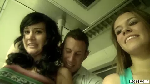 Crazy hot and hungry for dicks chicks flirting with everyone in the train and in public