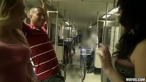 Crazy hot and hungry for dicks chicks flirting with everyone in the train and in public