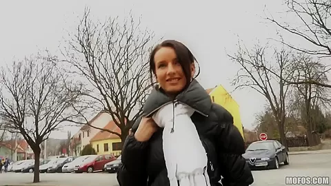 Czech lass Martina talked into public tit-showing