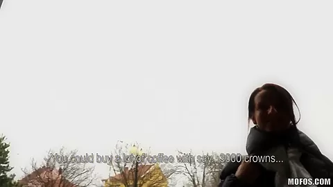 Czech lass Martina talked into public tit-showing
