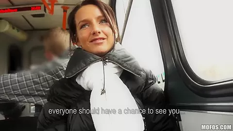 Czech lass Martina talked into public tit-showing