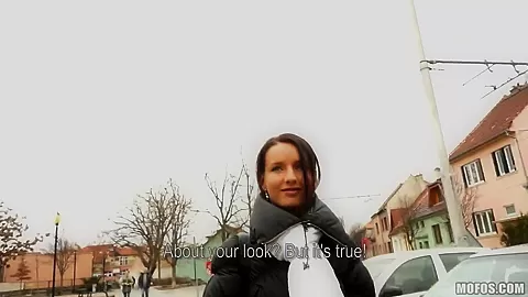 Czech lass Martina talked into public tit-showing