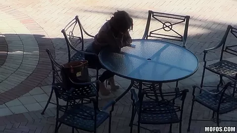 A beautiful girl is stood up by a real loser