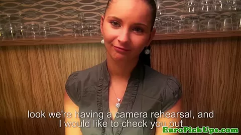 European amateur assfucked at restaurant