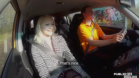 teen 18+ in stockings enjoys public outdoor car sex by tutor