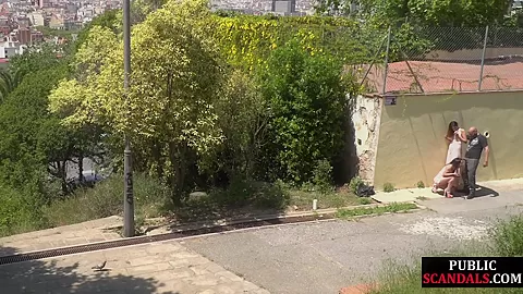 BDSM useless babes publicly whipped and fucked outdoor