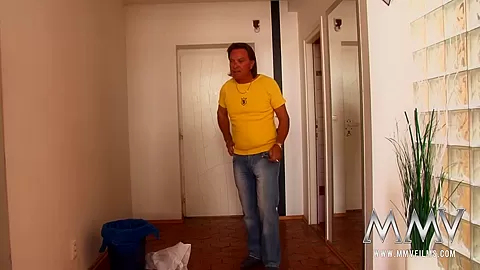Tiny German teen 18+ does her old landlord