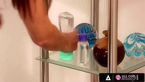 ALL GIRL MASSAGE - Her Magical Oil Turns Any Client Into A Whore Greedy To Eat Pussies