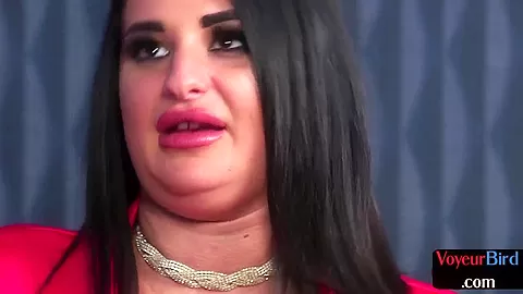 Busty curvy bigass and bigtits MILF teases male jerker