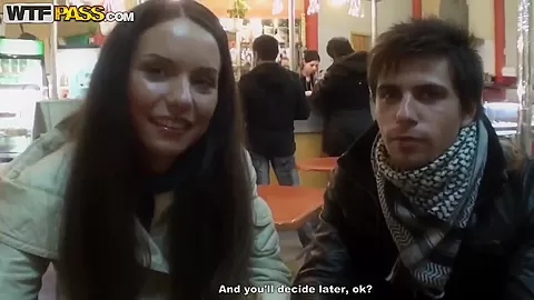 Young girl, named Natalie, pick uped in the night streets