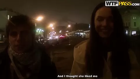 Young girl, named Natalie, pick uped in the night streets