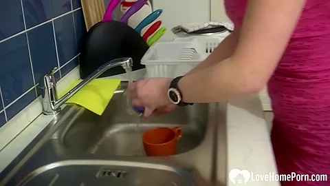 Brunette chick pleasures her tight cunt with fingers