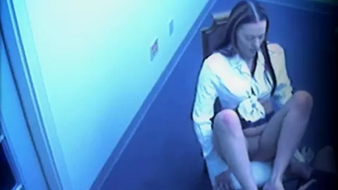 Sweet Babe FootJob Caught on Cam in office