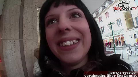 Old User Guy Helmut pick up german teen 18+ on street and fuck her