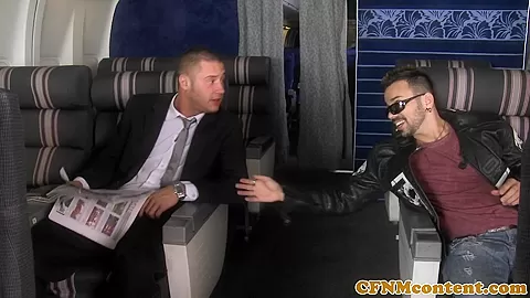 Assfucked CFNM stewardess joins mile high club
